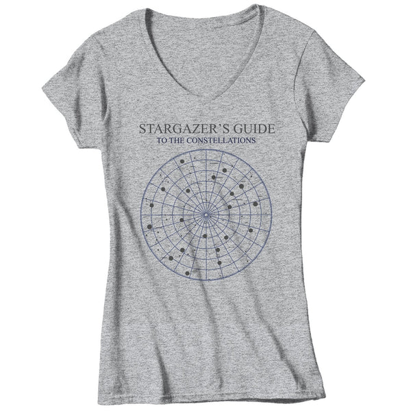 Women's Geek Star Map Constellations T-Shirt Universe Stars Shirt Gazer Gift Idea Tee Nerd-Shirts By Sarah
