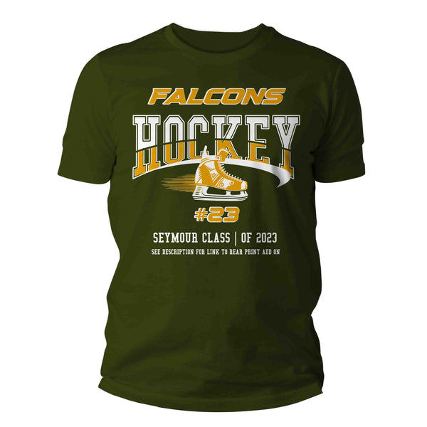 Men's Personalized Hockey Shirt Custom Hockey Dad T Shirt Ice Skate Goalie Personalized Hockey TShirt Custom Unisex Shirts Gift Idea Tee-Shirts By Sarah