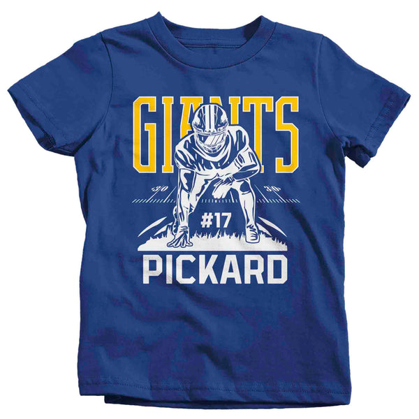 Kids Personalized Football T Shirt Custom Football Lineman Player Team Highschool Senior Personalized Mascot Shirts Youth Unisex-Shirts By Sarah