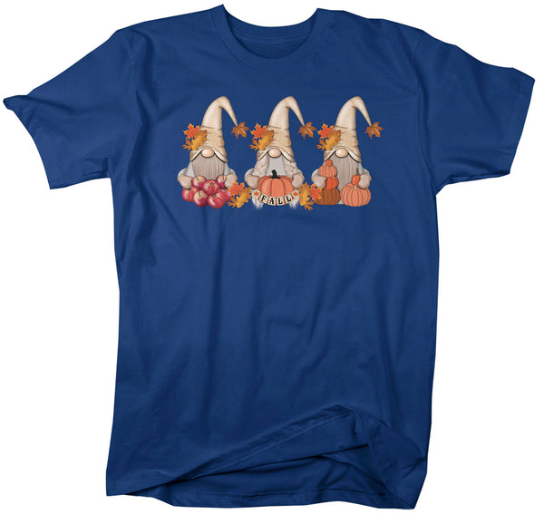 Men's Fall Gnomes T Shirt Cute Fall Shirt Fall Pumpkin Vintage Fall Tee Boho Cute Fall Season Tee Apples Gnome Tshirt-Shirts By Sarah