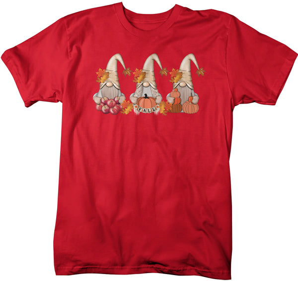 Men's Fall Gnomes T Shirt Cute Fall Shirt Fall Pumpkin Vintage Fall Tee Boho Cute Fall Season Tee Apples Gnome Tshirt-Shirts By Sarah