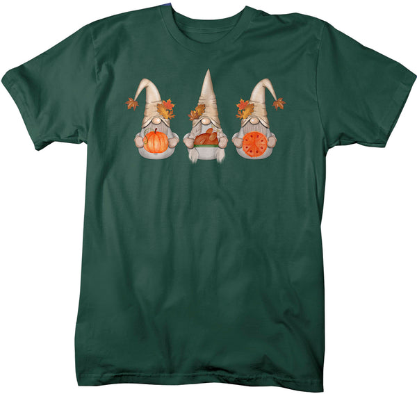 Men's Thanksgiving Gnomes T Shirt Cute Gnome Shirt Fall Pumpkin Vintage Fall Tee Boho Cute Pie Tee Turkey Gnome Tshirt-Shirts By Sarah