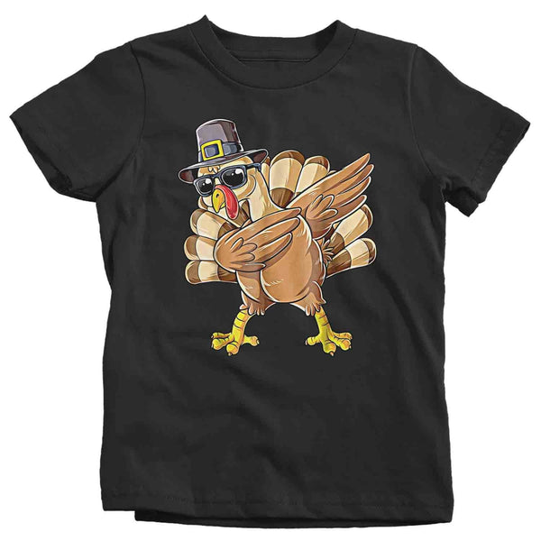 Funny Toddler Thanksgiving T Shirt Dabbing Turkey Shirt Dabs Turkey T Shirt Thanksgiving Shirts-Shirts By Sarah