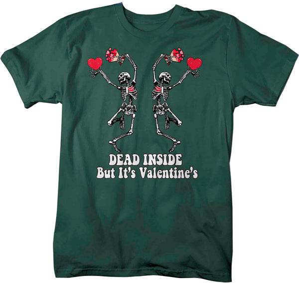Men's Valentine's Day T Shirt Grunge Shirt Dead Inside Tee Skeleton TShirt Mans Unisex Graphic Pastel Grunge Clothing Top-Shirts By Sarah