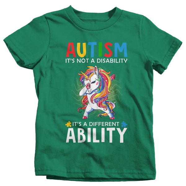 Kids Autism Unicorn T Shirt Love Different Ability Autism Shirt Cute Autism T Shirt Autism Awareness Shirt-Shirts By Sarah