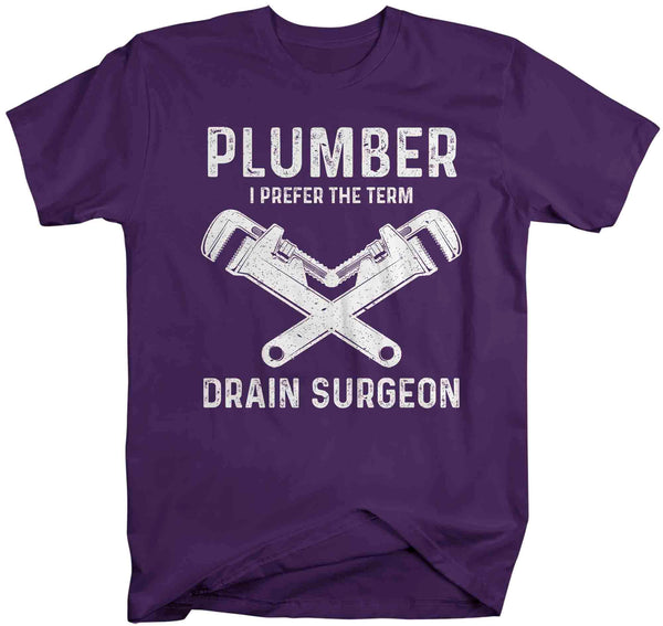 Men's Plumber Shirt Drain Surgeon T Shirt Plumber Tee Plumber Wrench Gift Shirt for Plumber Unisex Tee Pipe Union Worker-Shirts By Sarah