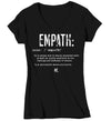 Women's V-Neck Empath T-Shirt Definition Shirt Gift Ideas Superpower Childhood Trauma cPTSD Toxic Family Hipster Tee Ladies