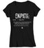 Women's V-Neck Empath T-Shirt Definition Shirt Gift Ideas Superpower Childhood Trauma cPTSD Toxic Family Hipster Tee Ladies-Shirts By Sarah