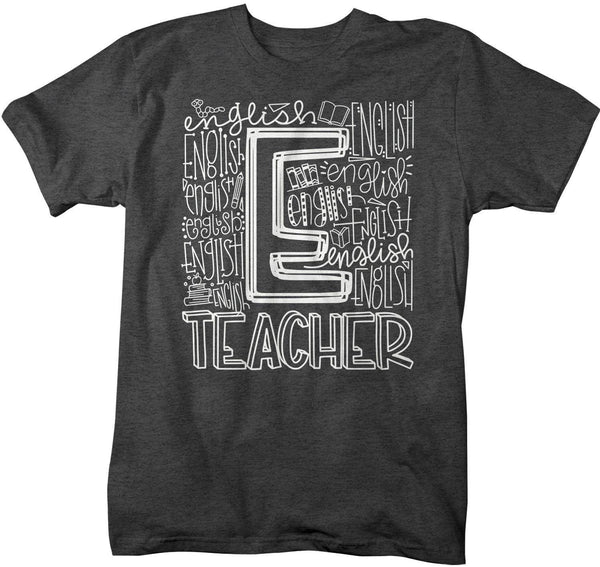 Men's English Teacher T Shirt English Typography T Shirt Cute Back To School Shirt ELA Teacher Gift Shirts-Shirts By Sarah