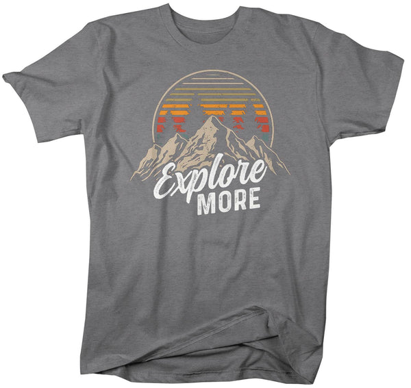 Men's Hiking T Shirt Hiker Shirt Explore More Mountains Shirt Hiker Gift Camping Tee Mountains Shirt Man Unisex-Shirts By Sarah
