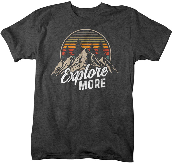 Men's Hiking T Shirt Hiker Shirt Explore More Mountains Shirt Hiker Gift Camping Tee Mountains Shirt Man Unisex-Shirts By Sarah