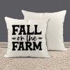 Fall On The Farm Pillow Cover Cute Fall Throw Pillow Case Farmhouse Decor Vintage Fall Tee Boho Cute Fall Decor 16" Square