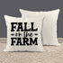 Fall On The Farm Pillow Cover Cute Fall Throw Pillow Case Farmhouse Decor Vintage Fall Tee Boho Cute Fall Decor 16" Square-Shirts By Sarah