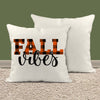 Fall Vibes Pillow Cover Fall Throw Pillow Case Fall Plaid Festive Fall Decor Cute Decoration For Fall 16" Square Linen