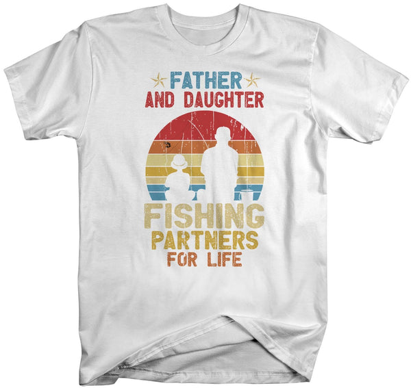 Men's Fishing T Shirts Matching Father Daughter Fishing Partners For Life Shirts Father's Day Gift Idea Vintage Best Friends Shirt-Shirts By Sarah