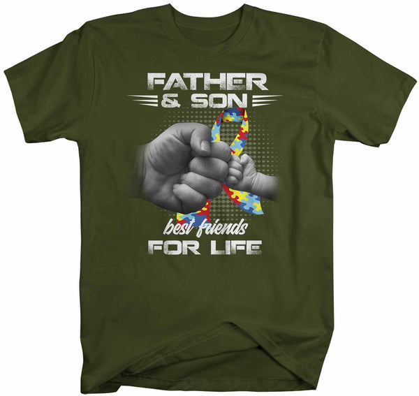 Men's Autism Awareness T Shirt Father & Son Shirt Matching Autism Shirt Best Friends For Life Shirt Fist Bump-Shirts By Sarah