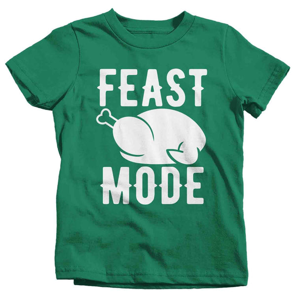 Funny Toddler Thanksgiving T Shirt Feast Mode Shirt Turkey T Shirt Thanksgiving Shirts Feast Shirt-Shirts By Sarah