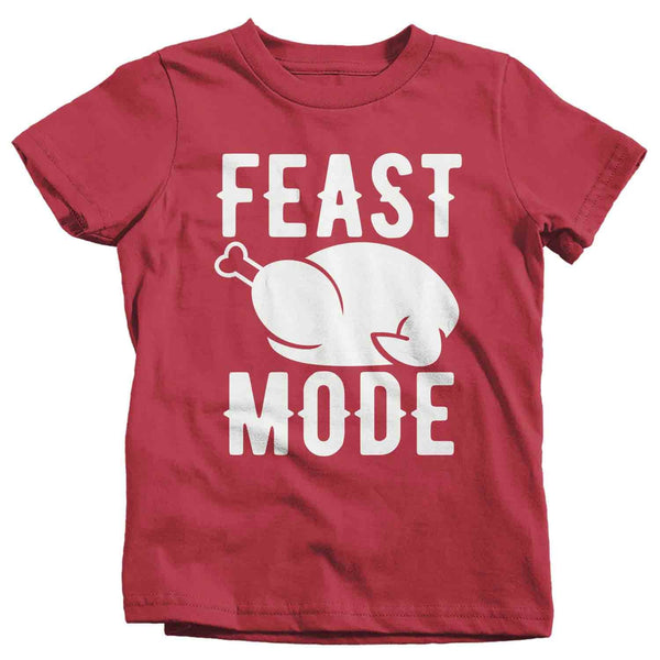 Funny Toddler Thanksgiving T Shirt Feast Mode Shirt Turkey T Shirt Thanksgiving Shirts Feast Shirt-Shirts By Sarah