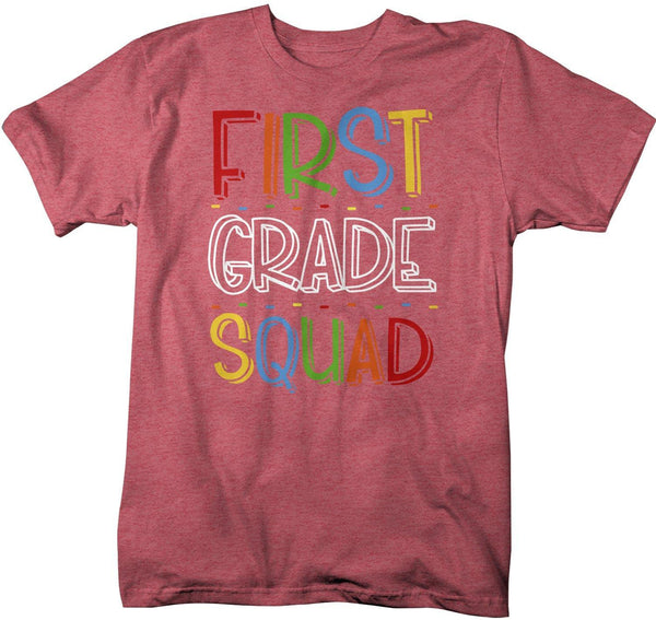 Men's First Grade Teacher T Shirt 1st Grade Squad T Shirt Cute Back To School Shirt Teacher Gift Shirts-Shirts By Sarah