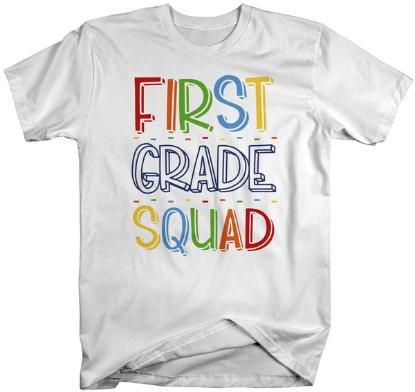 Men's First Grade Teacher T Shirt 1st Grade Squad T Shirt Cute Back To School Shirt Teacher Gift Shirts-Shirts By Sarah