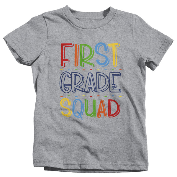 Kids First Grade T Shirt 1st Grade Squad T Shirt Cute Back To School Shirt Gift Shirts-Shirts By Sarah