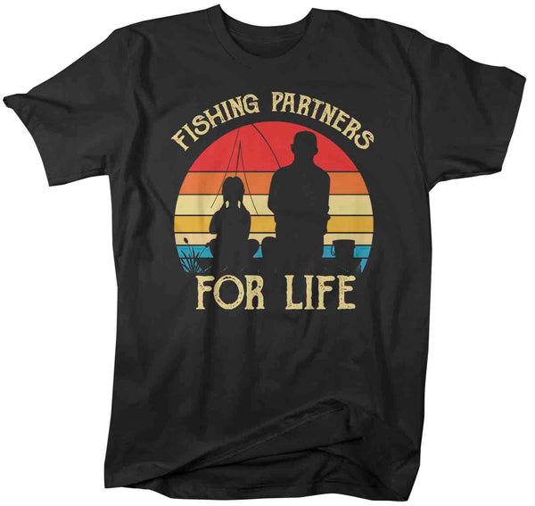 Men's Fishing T Shirts Matching Father Daughter Fishing Partners For Life Shirts Father's Day Gift Idea Vintage Best Friends Shirt Man-Shirts By Sarah