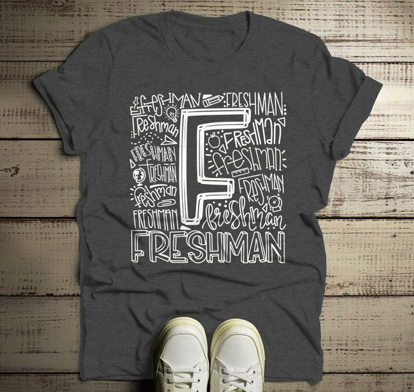 Men's Freshman T Shirt Class Tee Typography Back To School School Gift Idea Shirts Cool Freshmen-Shirts By Sarah