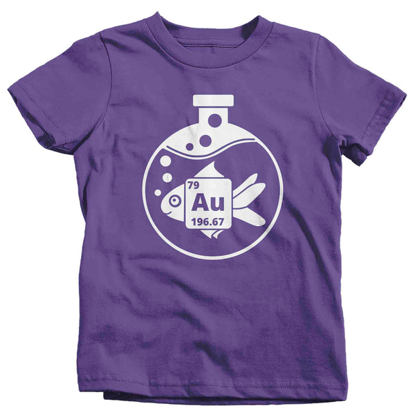 Kids Funny Science T Shirt Goldfish Shirt Periodic Table T Shirt Chemistry Shirts Youth Chemist Teacher Pun Flask Soft Graphic Tee-Shirts By Sarah
