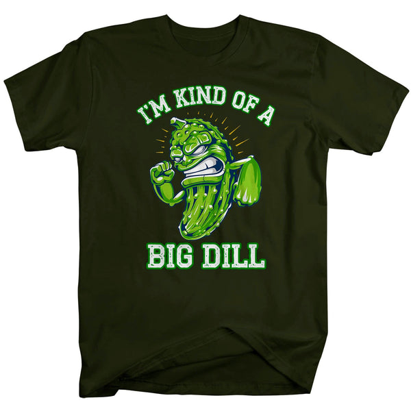 Men's Funny Pickle Shirt Big Dill T Shirt Food Pun Funny Food Hipster Shirt Kind Of A Big Deal Geek Gift Idea Man Unisex Graphic Tee-Shirts By Sarah