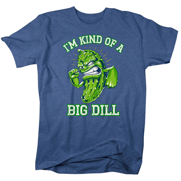 Men's Funny Pickle Shirt Big Dill T Shirt Food Pun Funny Food Hipster Shirt Kind Of A Big Deal Geek Gift Idea Man Unisex Graphic Tee-Shirts By Sarah