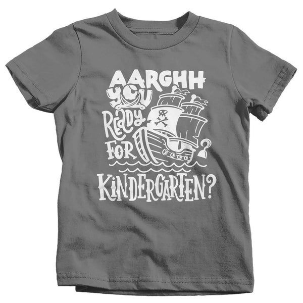 Kids Funny School T Shirt Kindergarten Shirts Pirate Theme Arrgh You Ready Pirates Talk Back To School Tshirt Unisex Boys Girls Graphic Tee-Shirts By Sarah