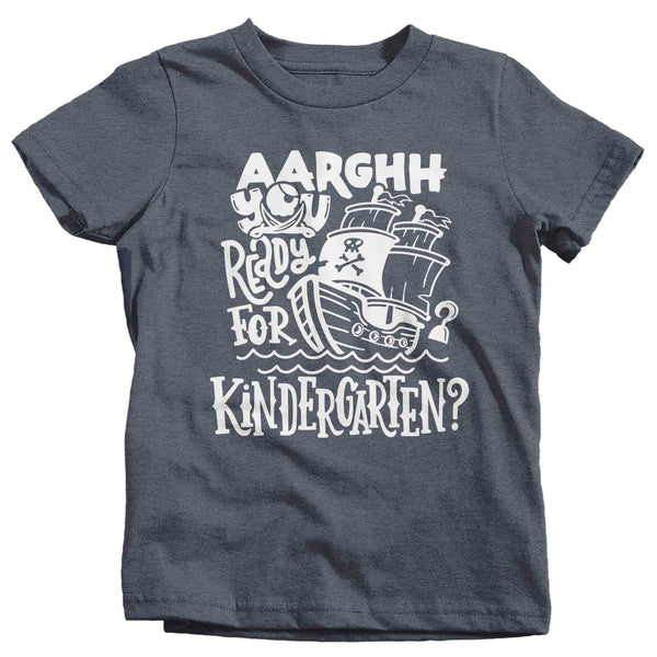 Kids Funny School T Shirt Kindergarten Shirts Pirate Theme Arrgh You Ready Pirates Talk Back To School Tshirt Unisex Boys Girls Graphic Tee-Shirts By Sarah