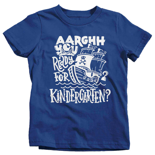 Kids Funny School T Shirt Kindergarten Shirts Pirate Theme Arrgh You Ready Pirates Talk Back To School Tshirt Unisex Boys Girls Graphic Tee-Shirts By Sarah