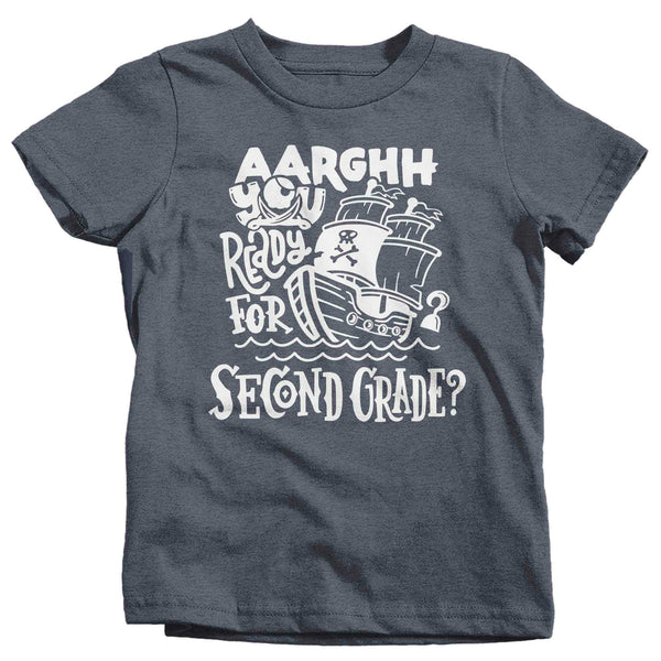 Kids Funny School T Shirt Second Grade Shirts Pirate Theme Arrgh You Ready Pirates Talk 2nd Grade Tshirt Unisex Boys Girls Graphic Tee-Shirts By Sarah