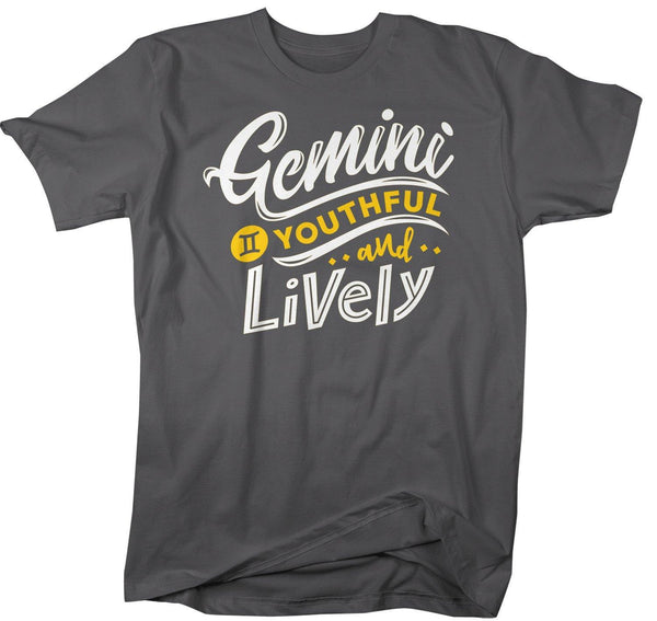 Men's Gemini T-Shirt Young & Lively Shirt Horoscope Shirt Astrology Shirts Gemini TShirt Astrological-Shirts By Sarah