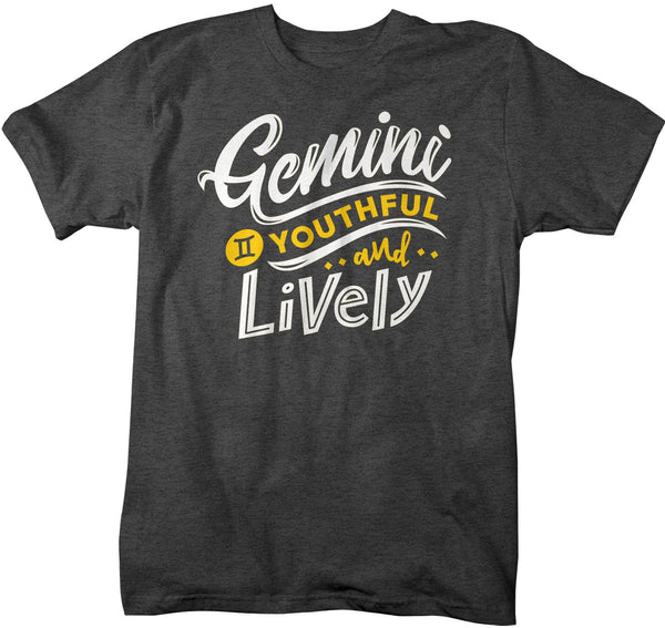 Men's Gemini T-Shirt Young & Lively Shirt Horoscope Shirt Astrology Shirts Gemini TShirt Astrological-Shirts By Sarah