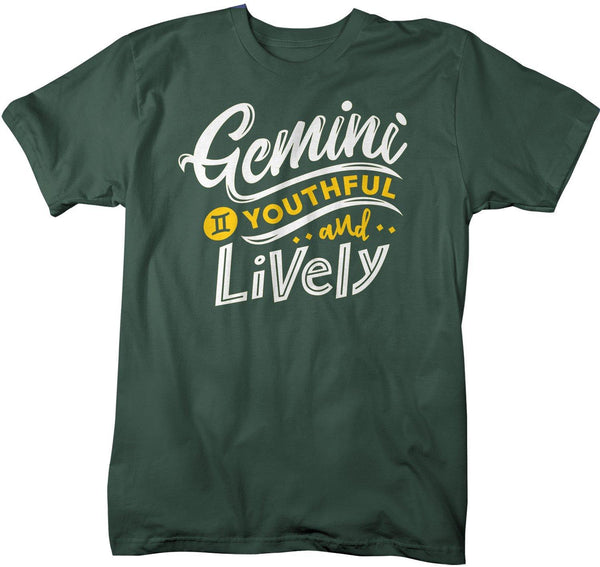 Men's Gemini T-Shirt Young & Lively Shirt Horoscope Shirt Astrology Shirts Gemini TShirt Astrological-Shirts By Sarah