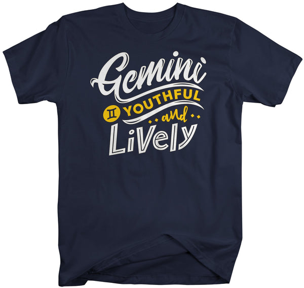 Men's Gemini T-Shirt Young & Lively Shirt Horoscope Shirt Astrology Shirts Gemini TShirt Astrological-Shirts By Sarah