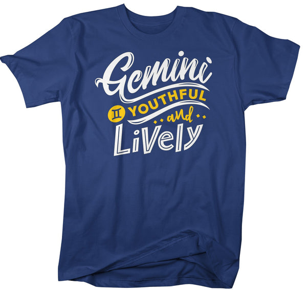 Men's Gemini T-Shirt Young & Lively Shirt Horoscope Shirt Astrology Shirts Gemini TShirt Astrological-Shirts By Sarah