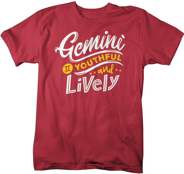 Men's Gemini T-Shirt Young & Lively Shirt Horoscope Shirt Astrology Shirts Gemini TShirt Astrological-Shirts By Sarah