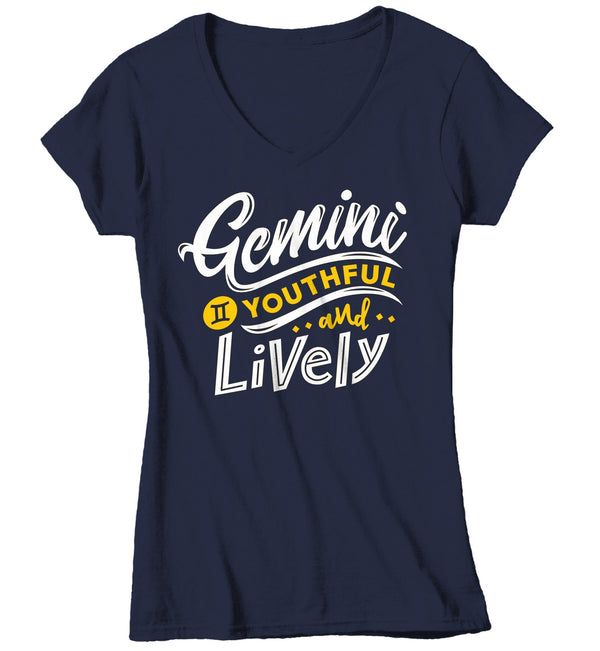 Women's Gemini T-Shirt Young & Lively Shirt Horoscope Shirt Astrology Shirts Gemini TShirt Astrological-Shirts By Sarah