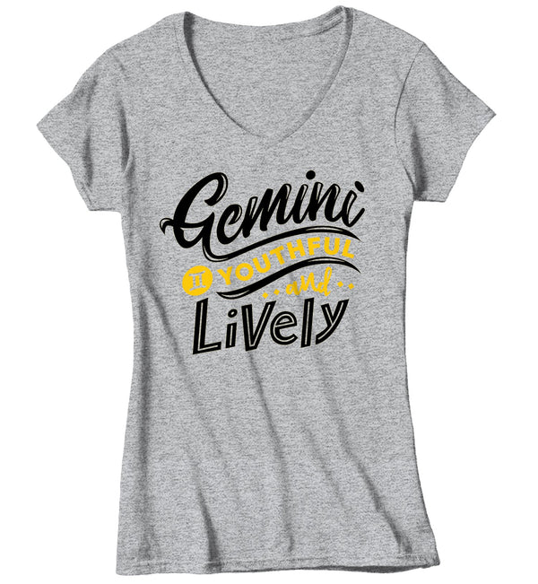 Women's Gemini T-Shirt Young & Lively Shirt Horoscope Shirt Astrology Shirts Gemini TShirt Astrological-Shirts By Sarah