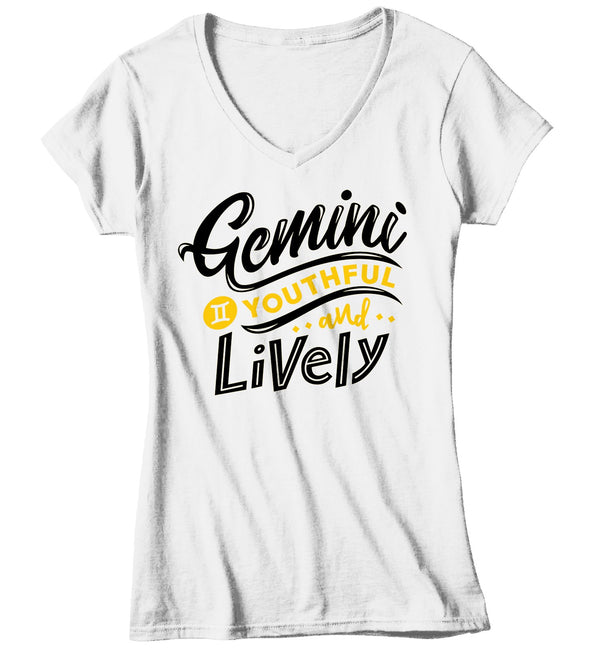 Women's Gemini T-Shirt Young & Lively Shirt Horoscope Shirt Astrology Shirts Gemini TShirt Astrological-Shirts By Sarah