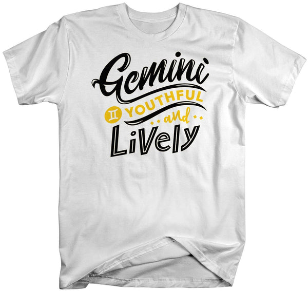 Men's Gemini T-Shirt Young & Lively Shirt Horoscope Shirt Astrology Shirts Gemini TShirt Astrological-Shirts By Sarah