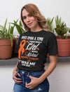 Men's Multiple Sclerosis T Shirt This Girl Kicked MS Ass Shirt Funny Orange Ribbon T Shirt Inspirational MS Shirt