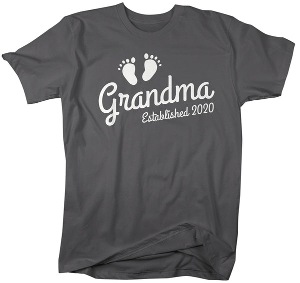Men's Grandma Established 2020 Baby Feet Shirt Promotion New Baby Reveal Cute Shirts-Shirts By Sarah