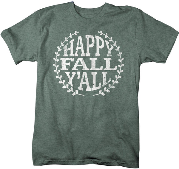 Men's Happy Fall Y'all T Shirt Happy Fall Shirts Vintage Shirt Season Shirt Fall Shirts-Shirts By Sarah