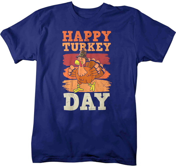 Men's Happy Thanksgiving Day TShirt Turkey Shirts Vintage Sunset T Shirt Holiday Tee Unisex Soft Vintage Graphic T-Shirt-Shirts By Sarah