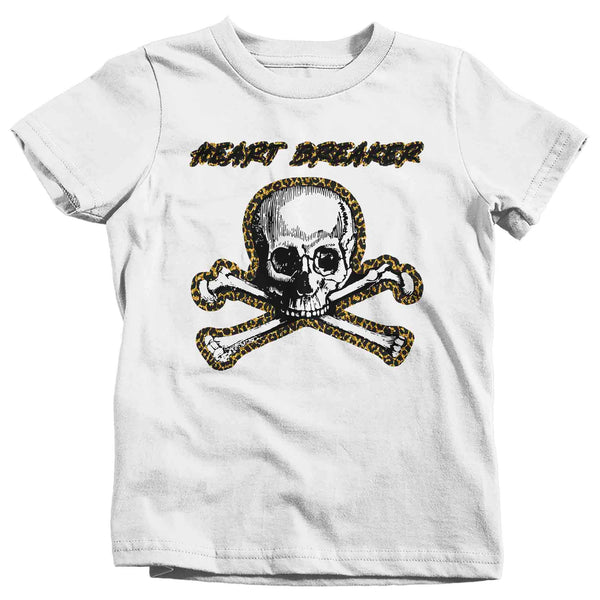 Kids Valentine's Day T Shirt Grunge Shirt Heartbreaker Tee Skull Crossbones TShirt Graphic Pastel Grunge Clothing Top Girl's Youth-Shirts By Sarah