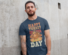 Men's Happy Thanksgiving Day TShirt Turkey Shirts Vintage Sunset T Shirt Holiday Tee Unisex Soft Vintage Graphic T-Shirt